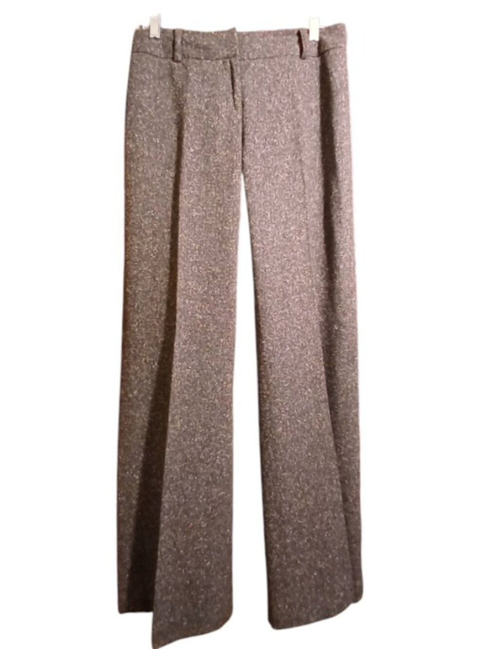 CLASSIQUES Wool Tweed Black Wide Leg Dress Trousers - EUC